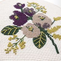 Amethyst Floral Cross Stitch Kit