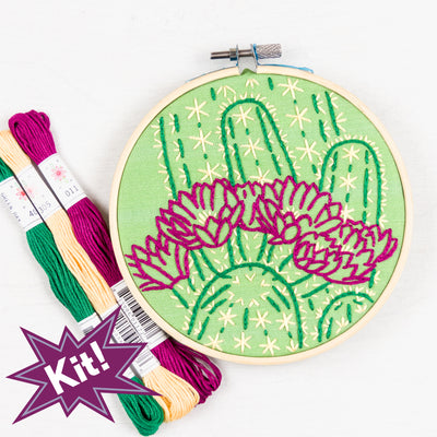 Blooming Cactus Embroidery Kit