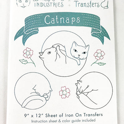 Catnaps Iron-On Embroidery Transfers