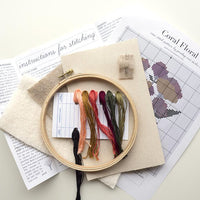 Coral Floral Cross Stitch Kit
