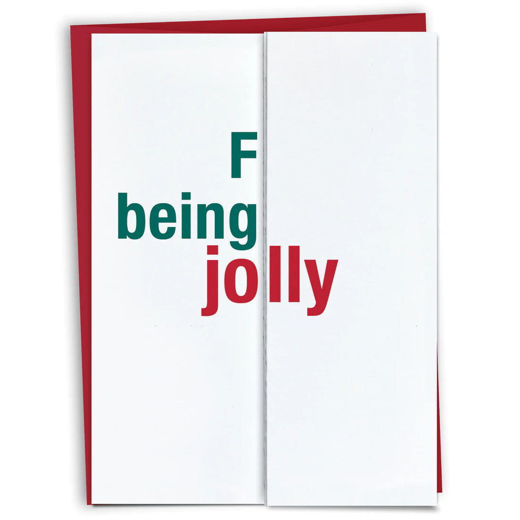 F Being Jolly Holiday Card