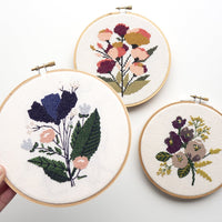 Midnight Floral Cross Stitch Kit