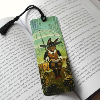 Rainy Day Rabbit Bookmark
