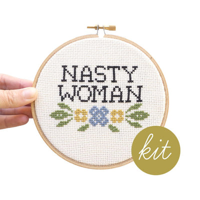 Nasty Woman Cross Stitch Kit