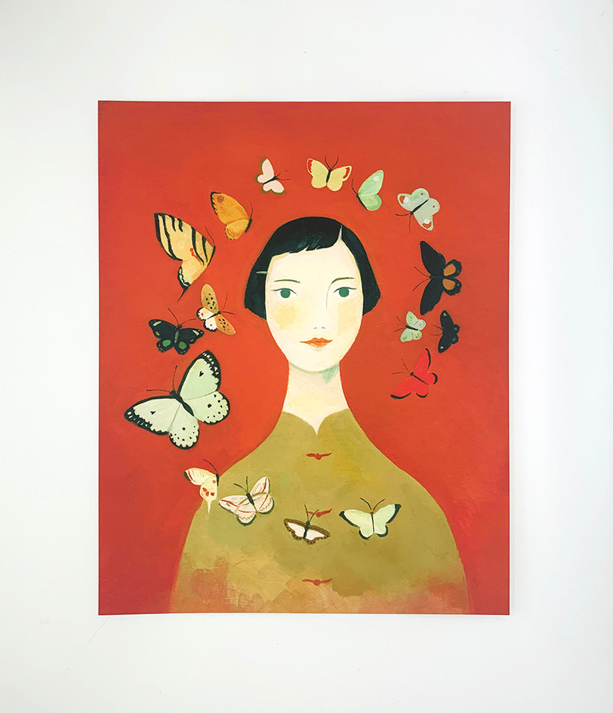 Butterfly Girl Print
