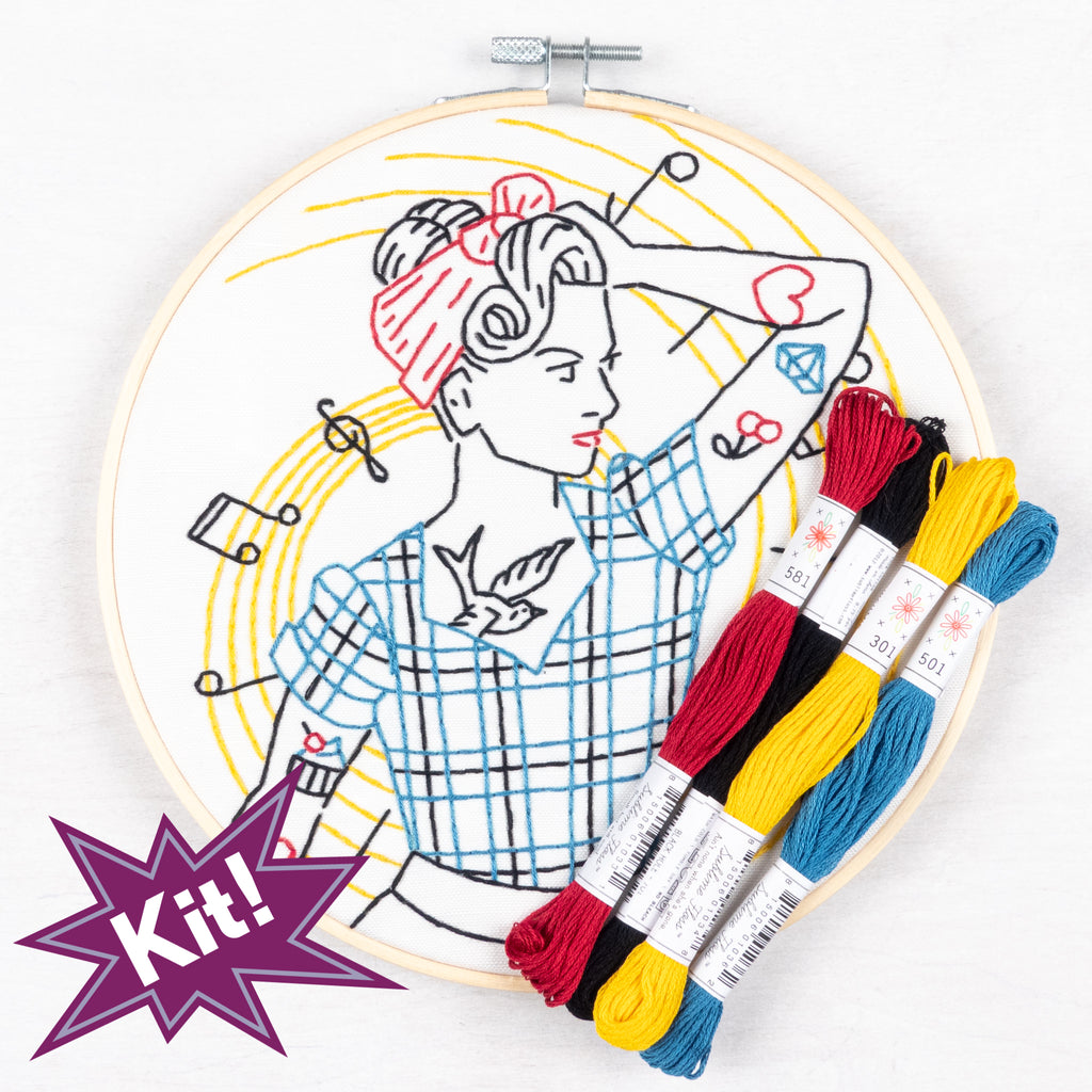 Rockin' Rockabilly Embroidery Kit