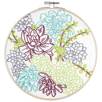 Succulent Garden Embroidery Kit