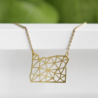 A Tea Leaf Oregon geometric necklace