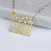 A Tea Leaf Oregon geometric necklace