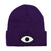 Wokeface third eye beanie - dark purple