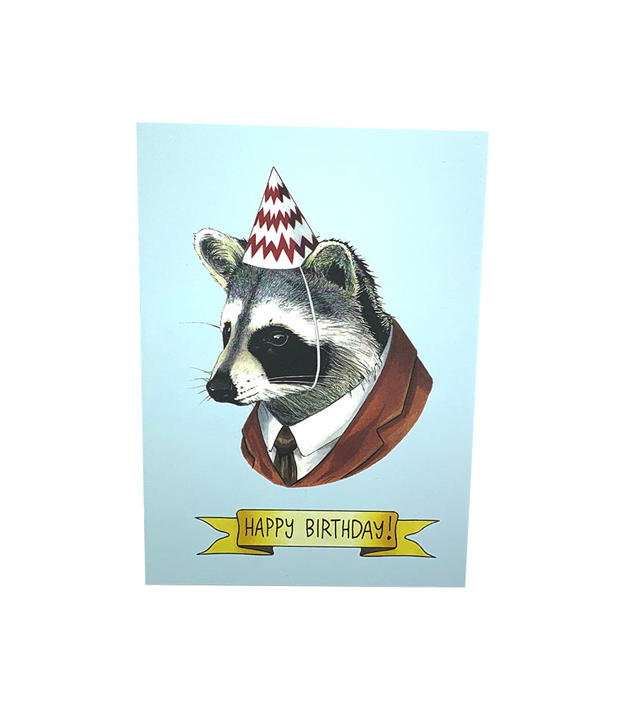 Birthday Raccoon Card