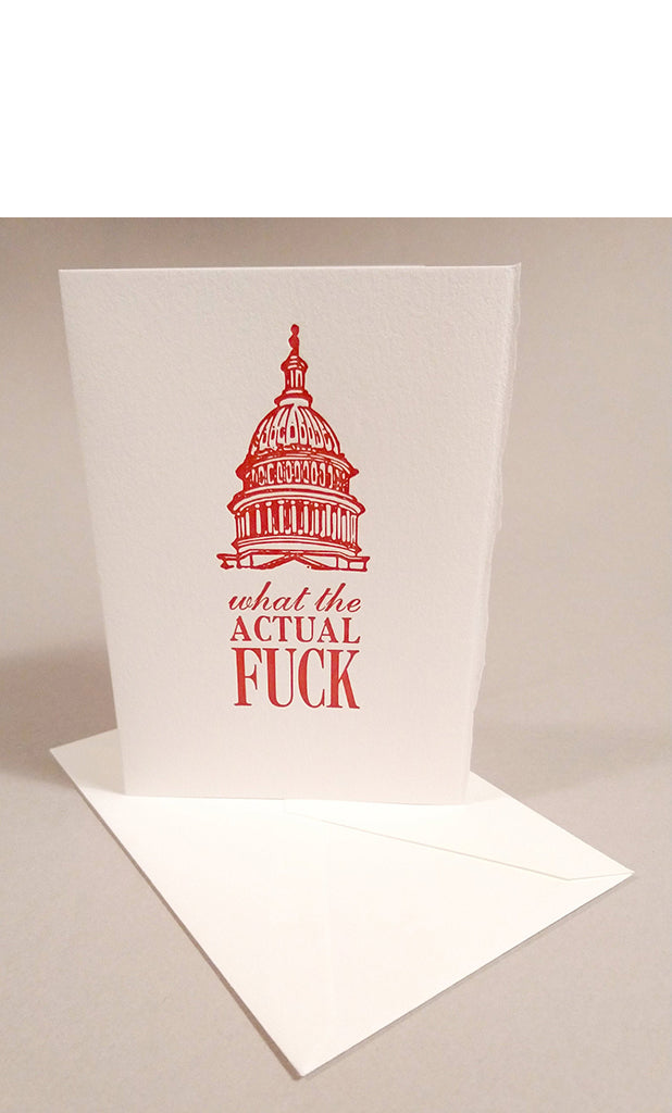 What the Actual F*ck! Letterpress Card