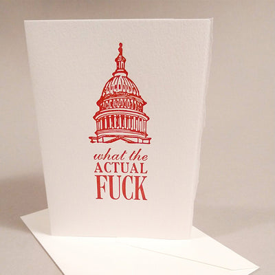 What the Actual F*ck! Letterpress Card