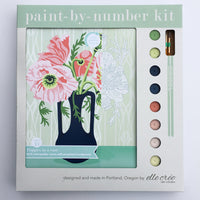 Poppies in Vase Paint by Numbers Kit