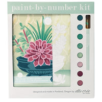 Succulents in Blue Planter Paint by Numbers Kit