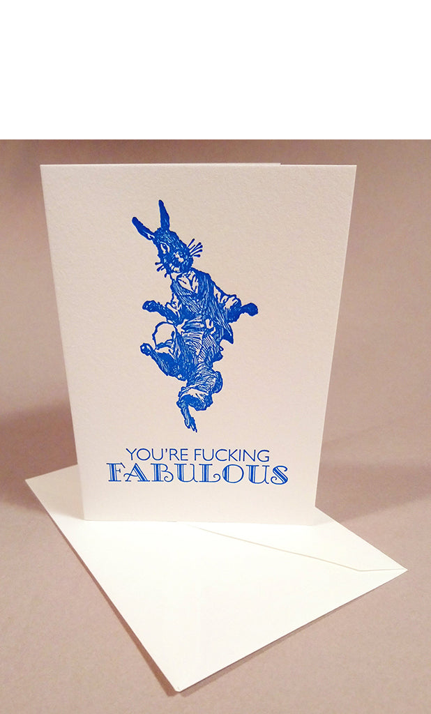 You're F*cking Fabulous Letterpress Card