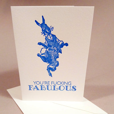 You're F*cking Fabulous Letterpress Card