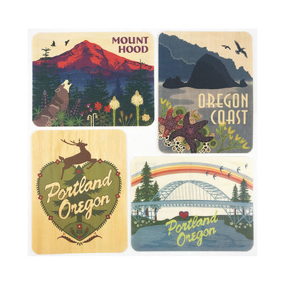 Wood Postcard Set