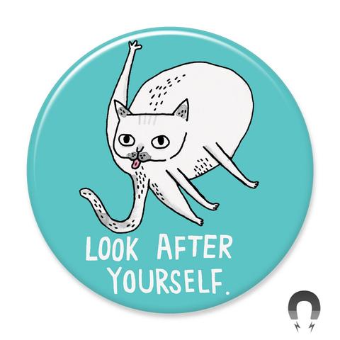 Look After Yourself Cat Magnet
