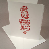 Merry Whatever Letterpress Card