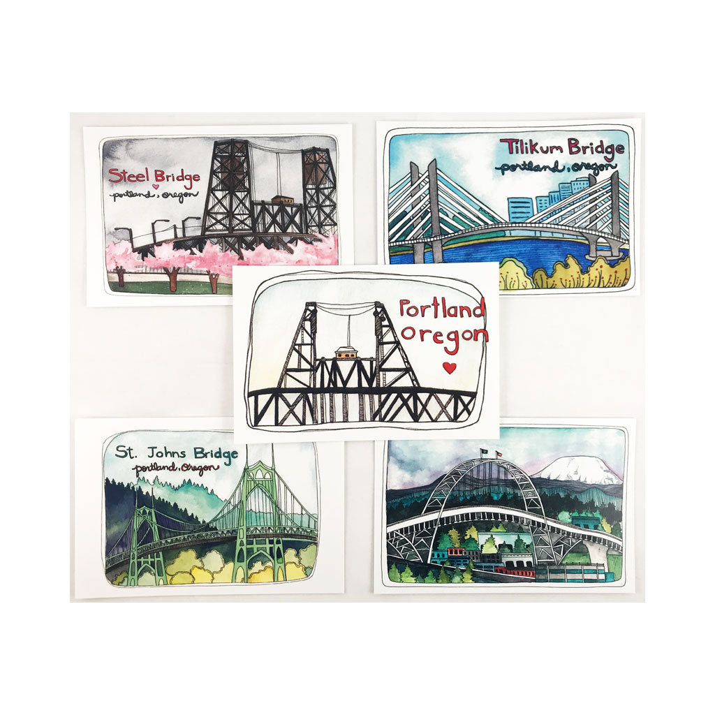 Portland Bridges Postcard Set