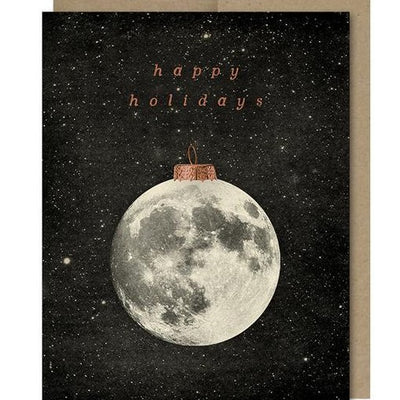 Happy Holidays Moon Card