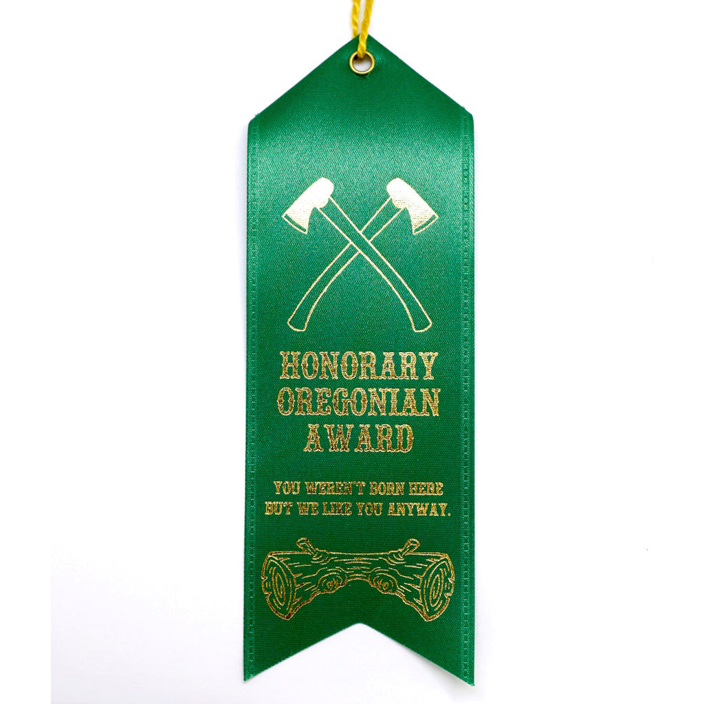 Honorary Oregonian prize ribbon