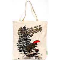 Pacific NorthWet Bear on a bike tote bag