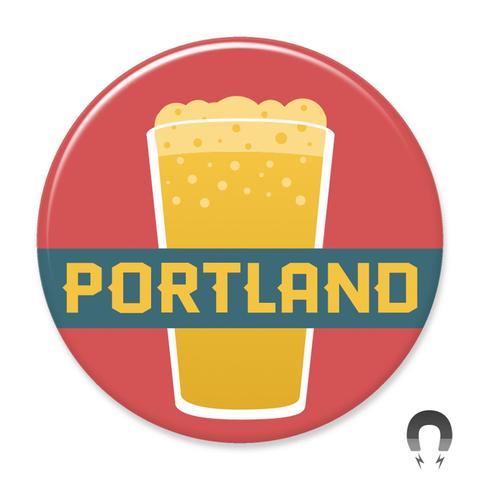 Portland Beer Pint Magnet