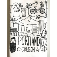 Portland Icons Tea Towel