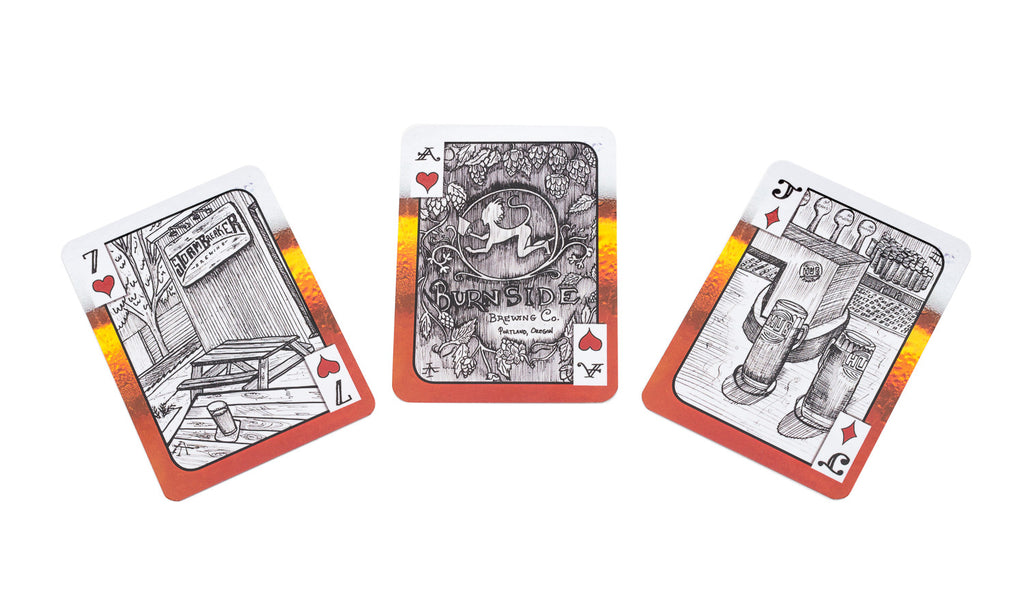 illustrated playing cards - portland breweries