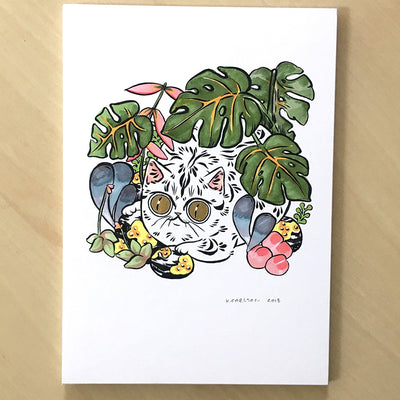 Curious Botany Cat Print