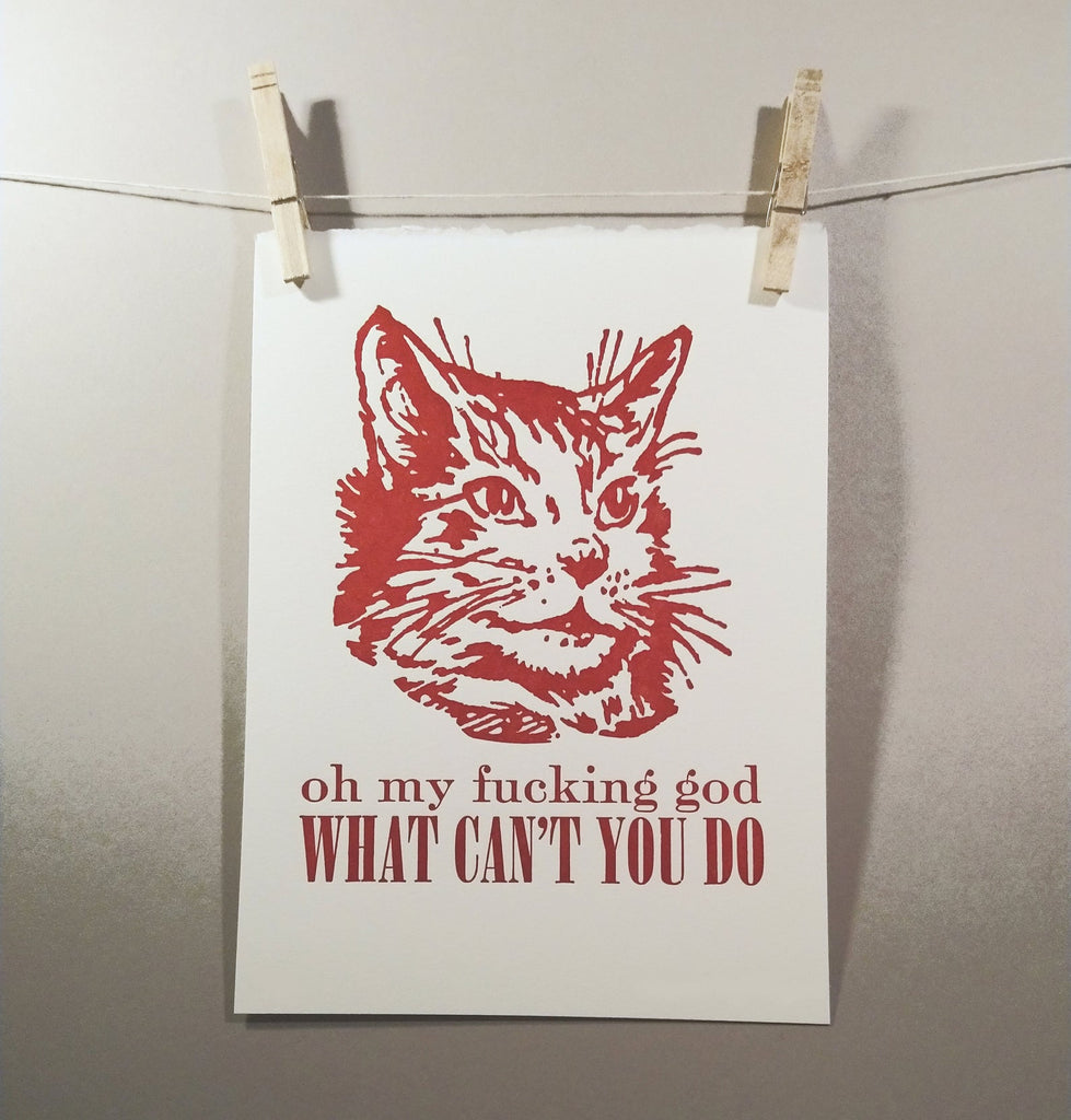 OMFG What Can't You Do? Letterpress Print