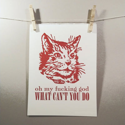 OMFG What Can't You Do? Letterpress Print