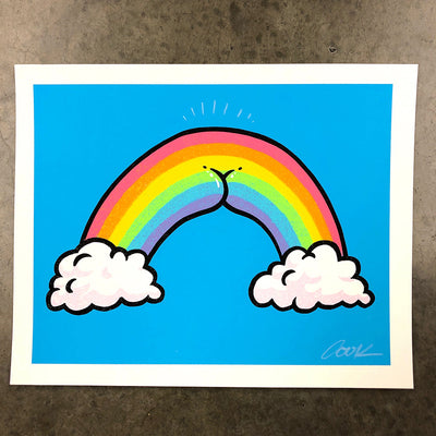 Rainbow Butt Print
