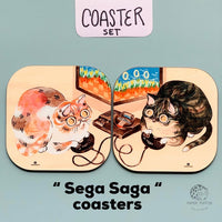 Sega Saga Cats Coaster Set