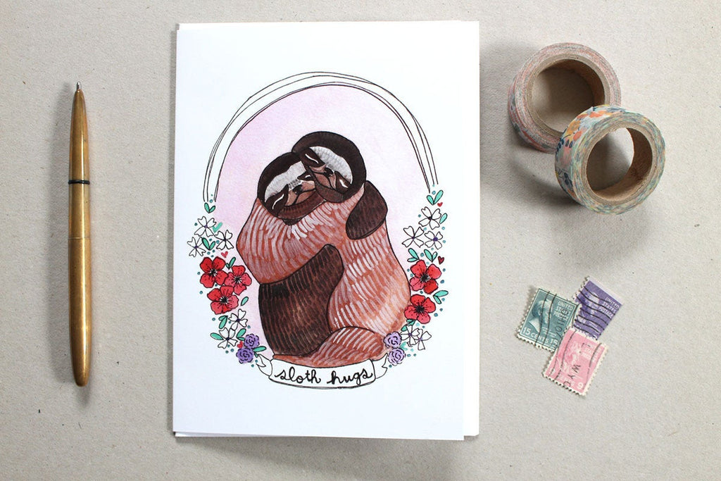sloth card sleeves Sloth Hugs Card – Crafty Wonderland