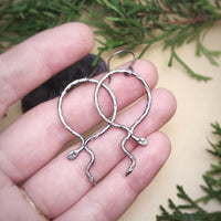 Serpentine Hoop Dangle Earrings