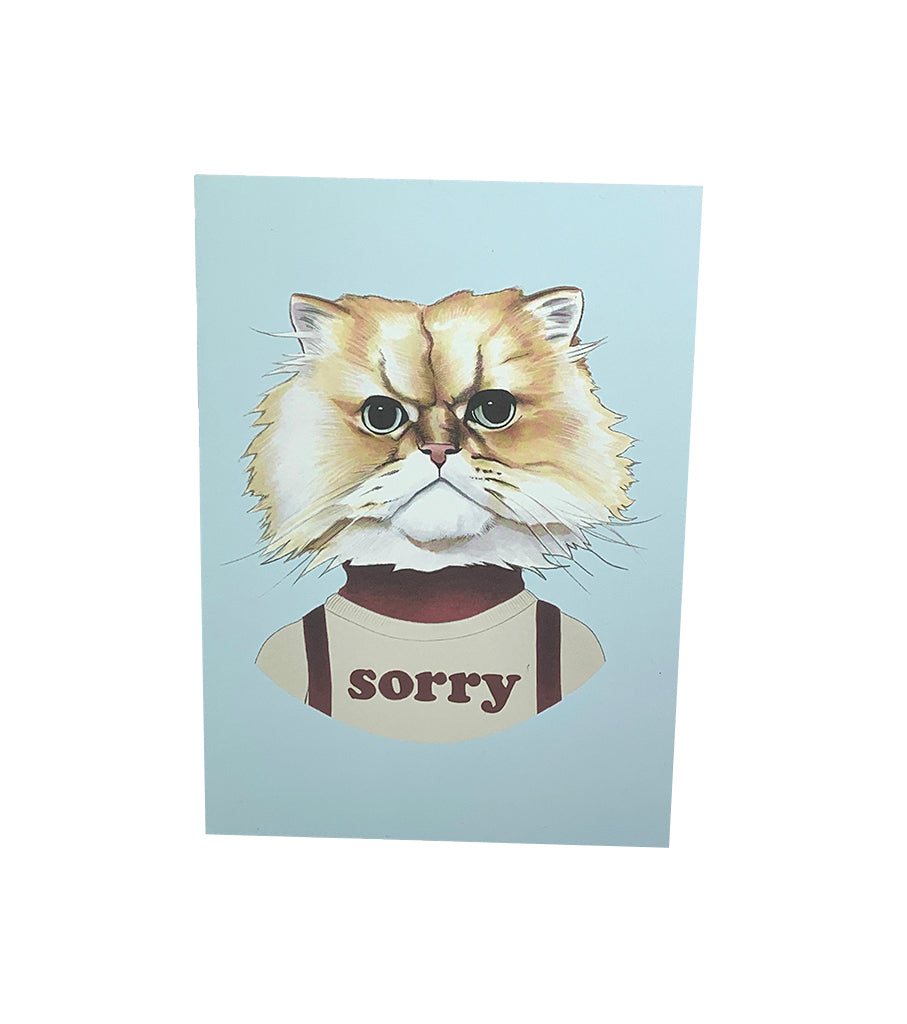 Sorry Cat Card