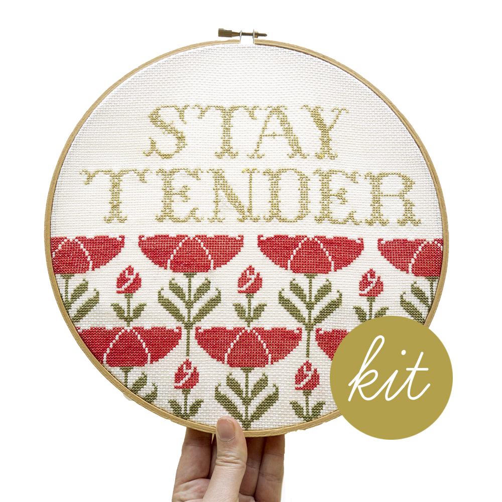 Stay Tender Cross Stitch Kit