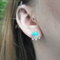 Turquoise Bloom Stud Earrings
